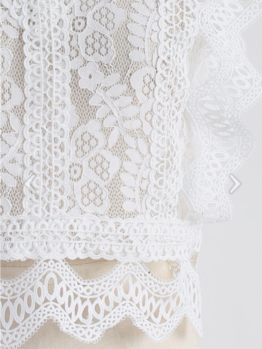 Sassy Start Sleeveless Crochet Lace Top in White- Chicwish - Picture 7 of 10